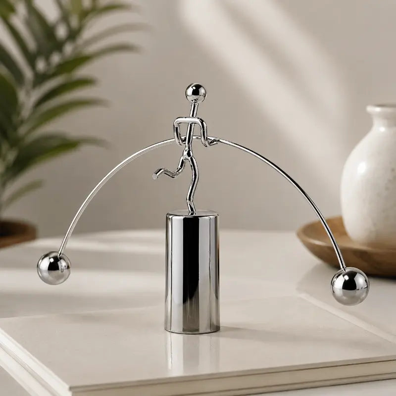 Balance iron figure sculpture for modern home and office décor