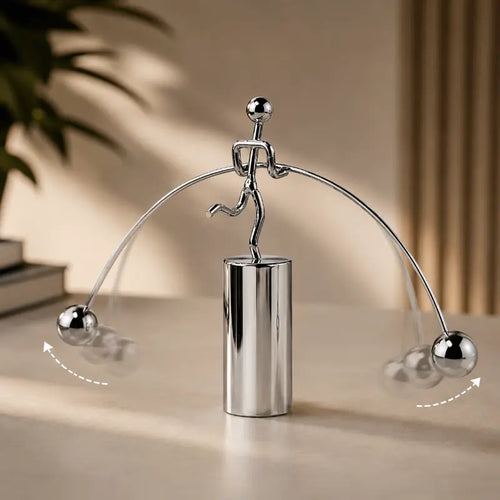 Balance iron figure sculpture for modern home and office décor