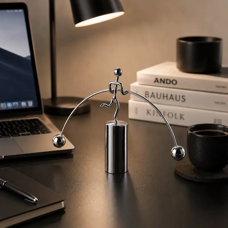Balance iron figure sculpture for modern home and office décor