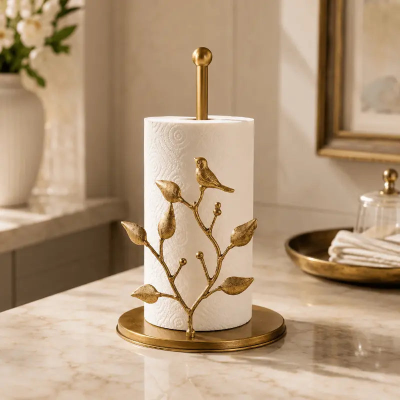 Bird decorative paper towel holder for stylish kitchen organisation