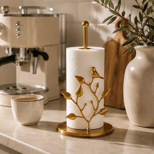 Bird decorative paper towel holder for stylish kitchen organisation