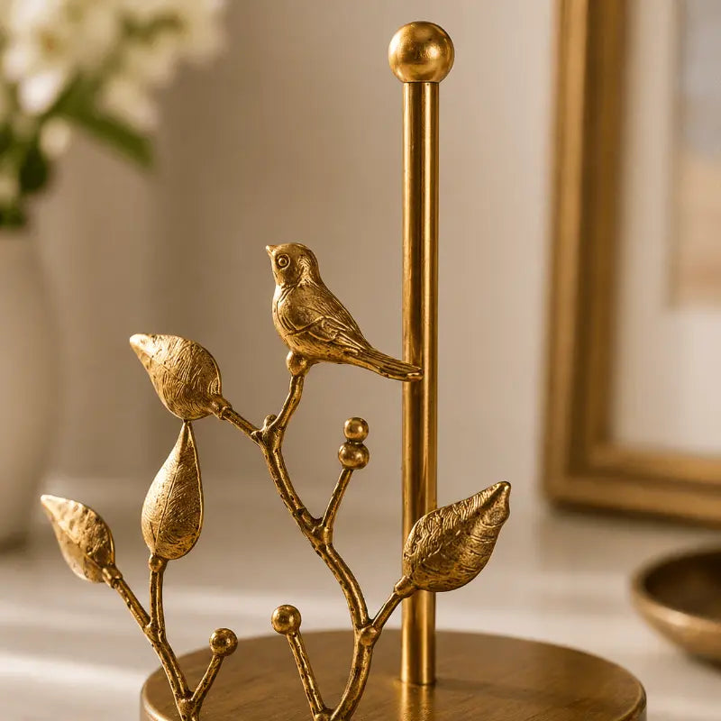 Bird decorative paper towel holder for stylish kitchen organisation