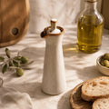 Ceramic oil dispenser bottle for elegant kitchen storage and table serving