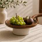 Ceramic pedestal serving stand for elegant table presentation and home décor