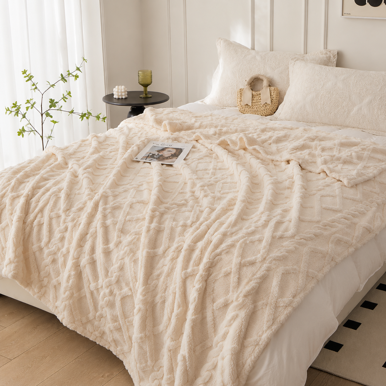 Soft Coral Fleece Blanket