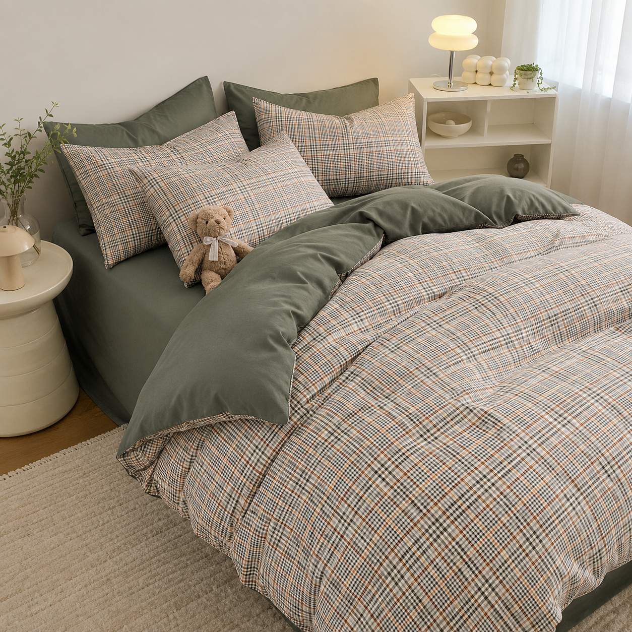 Nordic Plaid Luxury Bedding Set