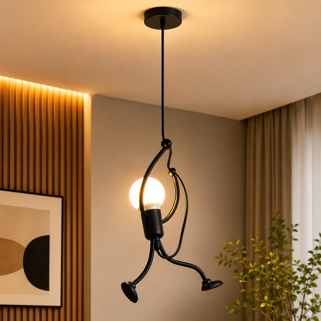Little Man Pendant Light – Decorative Iron Ceiling Lamp