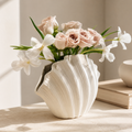 Organic Shell Decorative Vase – Sculptural Resin Accent