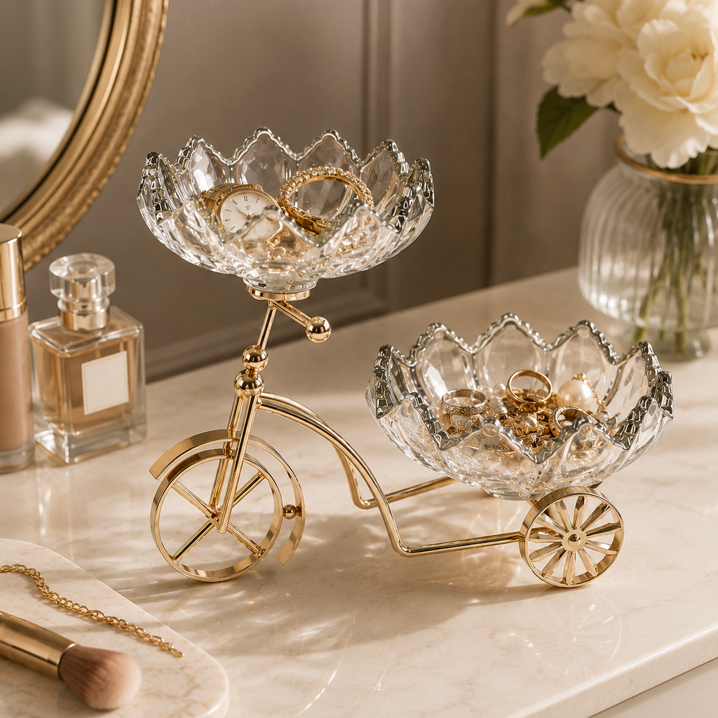 Crystal Glass Decorative Serving Bowl