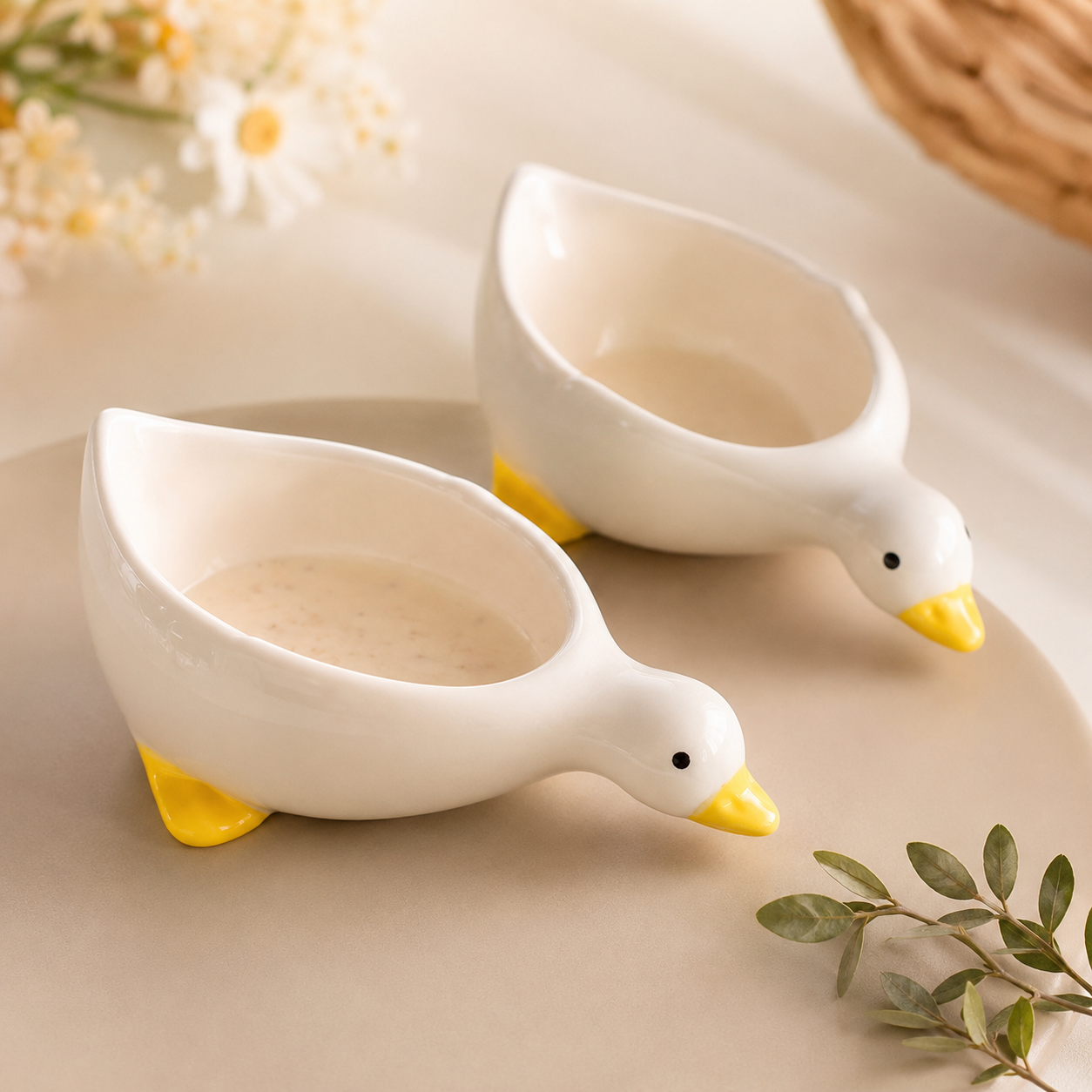 Ceramic Duck Serving Bowl Set
