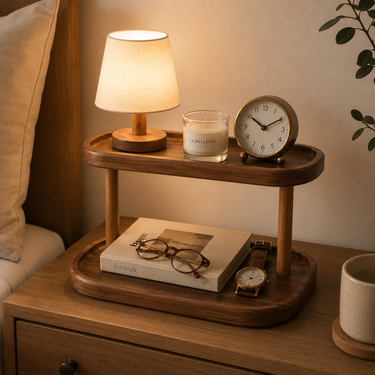 Wooden Countertop Display Shelf