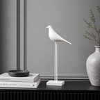 Nordic Resin Bird Sculpture – Minimalist Decorative Ornament for Home & Desk
