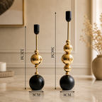 Luxury Gold Candle Holder Set (2 Pieces) – Elegant Table Decor