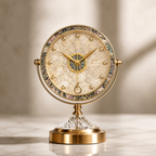 Luxury Vintage Desk Clock – Elegant Metal Table Clock
