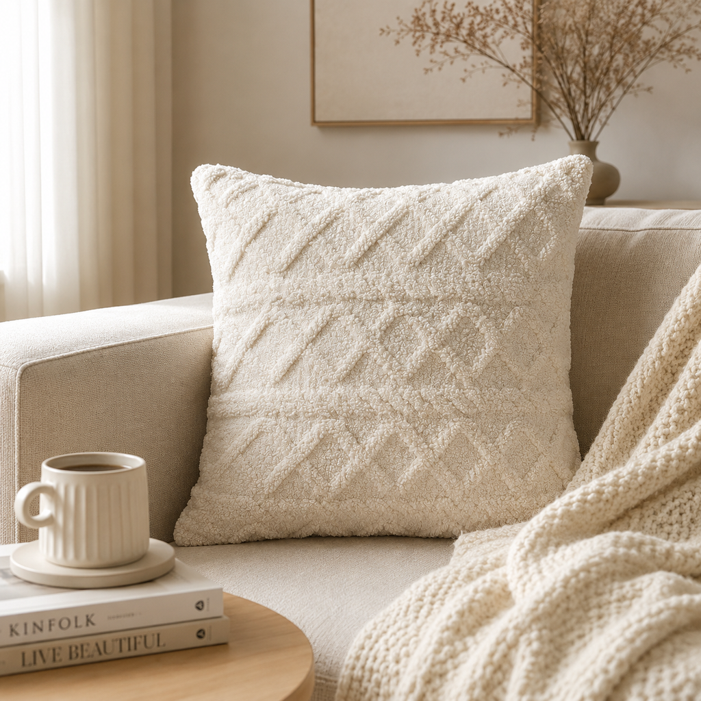 Luxury Knitted Plush Cushion Cover