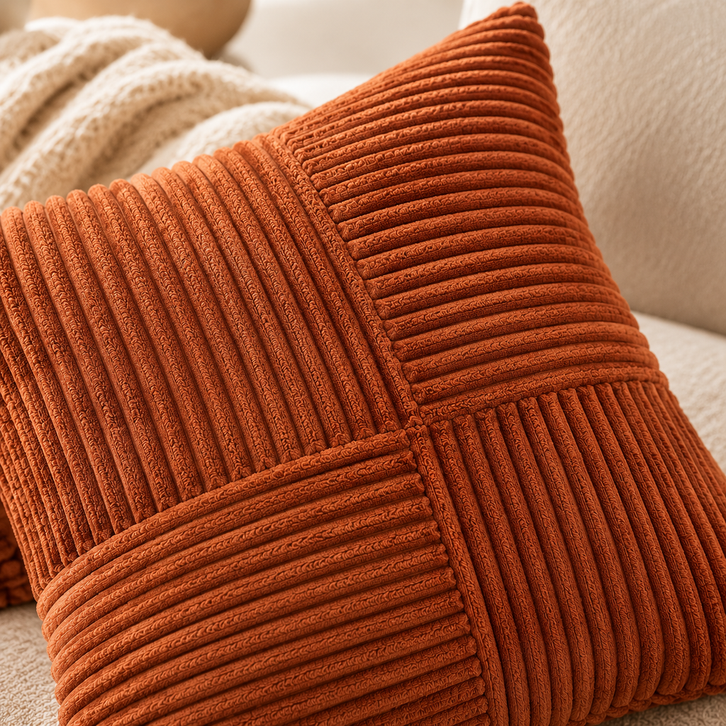 Textured Corduroy Cushion Cover