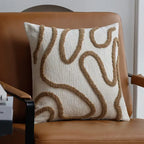 Decorative chenille cushion cover with geometric pattern for living room and bedroom décor