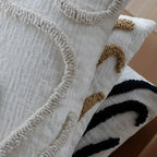 Decorative chenille cushion cover with geometric pattern for living room and bedroom décor