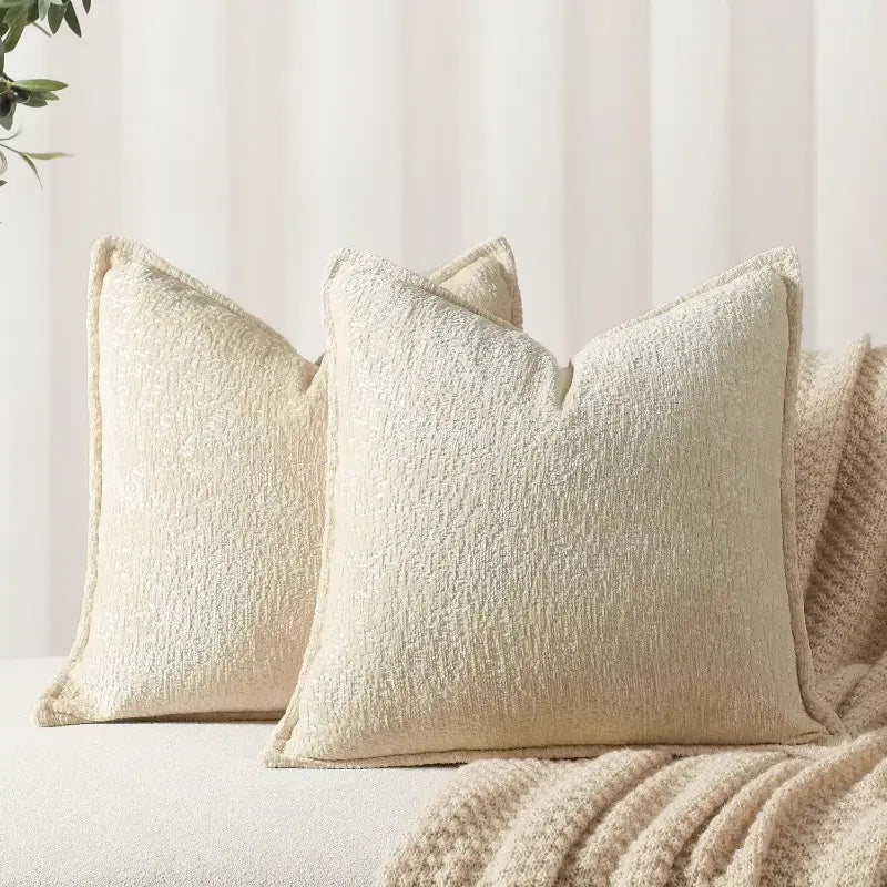 Soft textured chenille cushion cover for sofa and bedroom décor