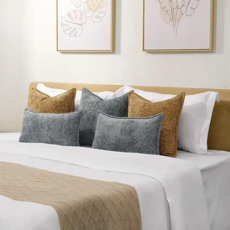 Soft textured chenille cushion cover for sofa and bedroom décor