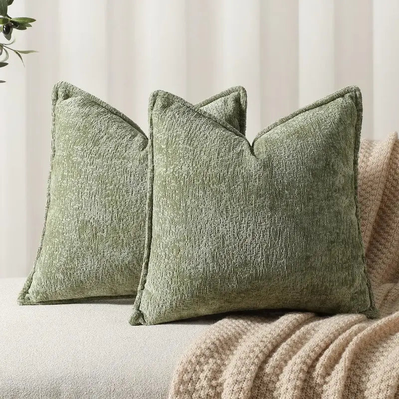 Soft textured chenille cushion cover for sofa and bedroom décor