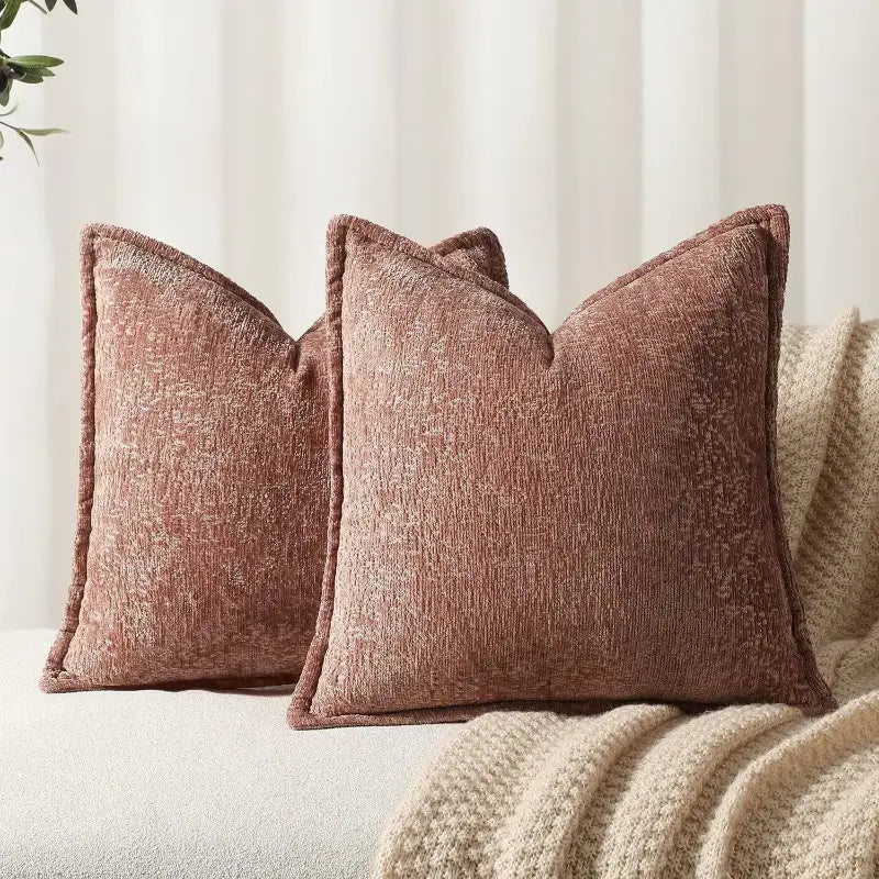 Soft textured chenille cushion cover for sofa and bedroom décor