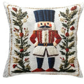 Christmas cushion cover with nutcracker design for festive home décor