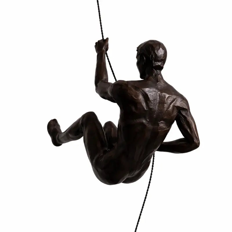 Decorative climbing man wall sculpture for modern interior décor