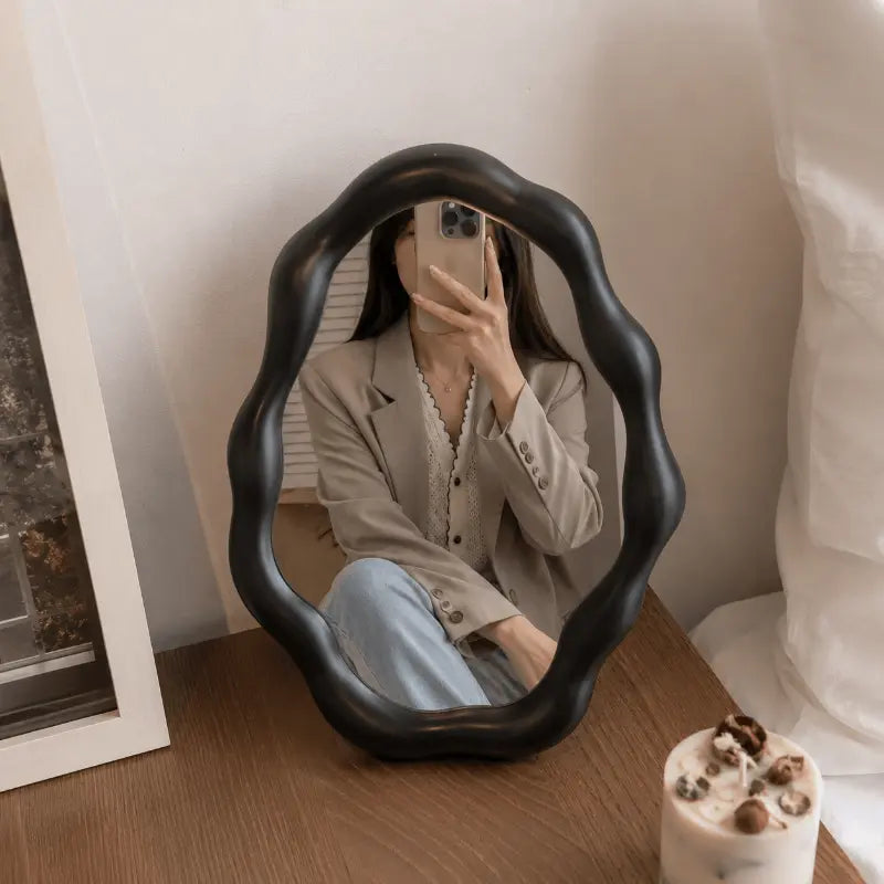 Cloud decorative mirror for modern bedroom and desktop décor