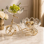 Crystal glass decorative serving bowl for dining table and home décor