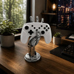 Cyberpunk robotic controller holder for gaming desk and room décor