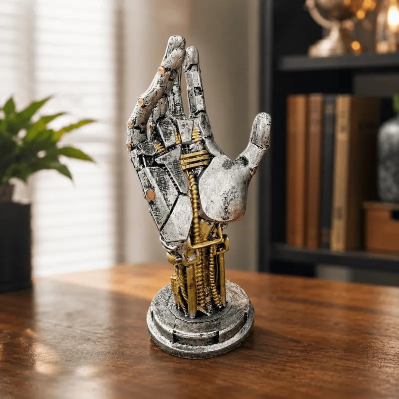 Cyberpunk robotic controller holder for gaming desk and room décor