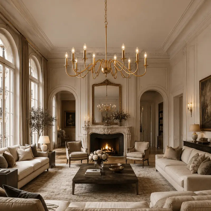Decorative 8 light iron chandelier for modern interior lighting