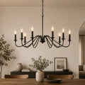Decorative 8 light iron chandelier for modern interior lighting