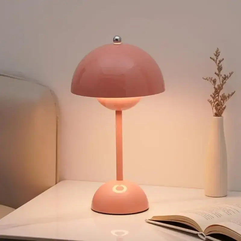 Decorative mushroom table lamp for bedside and living room lighting