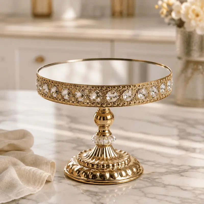 Decorative pedestal cake stand for elegant table presentation and home décor