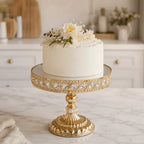 Decorative pedestal cake stand for elegant table presentation and home décor