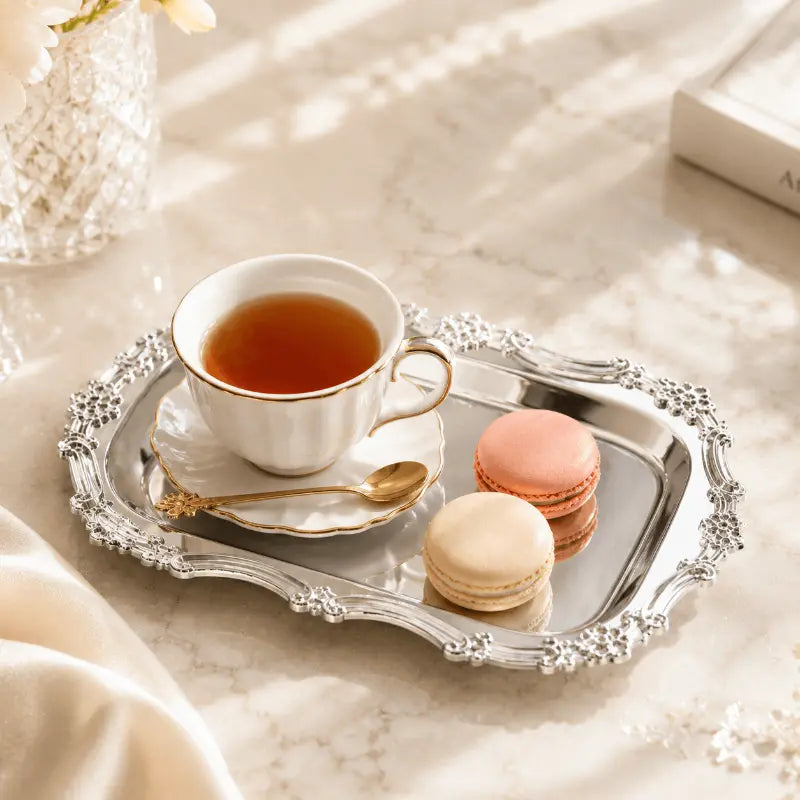 Decorative serving tray for dining table and home décor