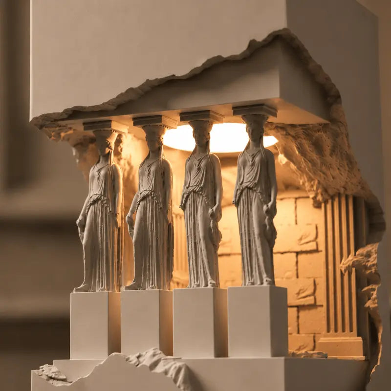 Decorative sculptural table lamp for modern home décor