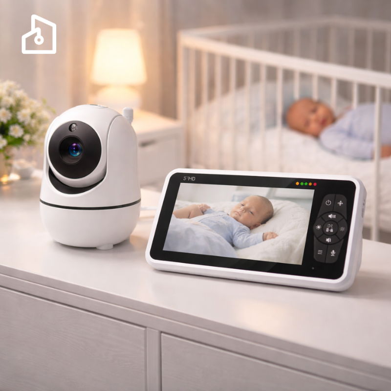 Video Baby Monitor with 5" Screen, Camera and Two-Way Audio