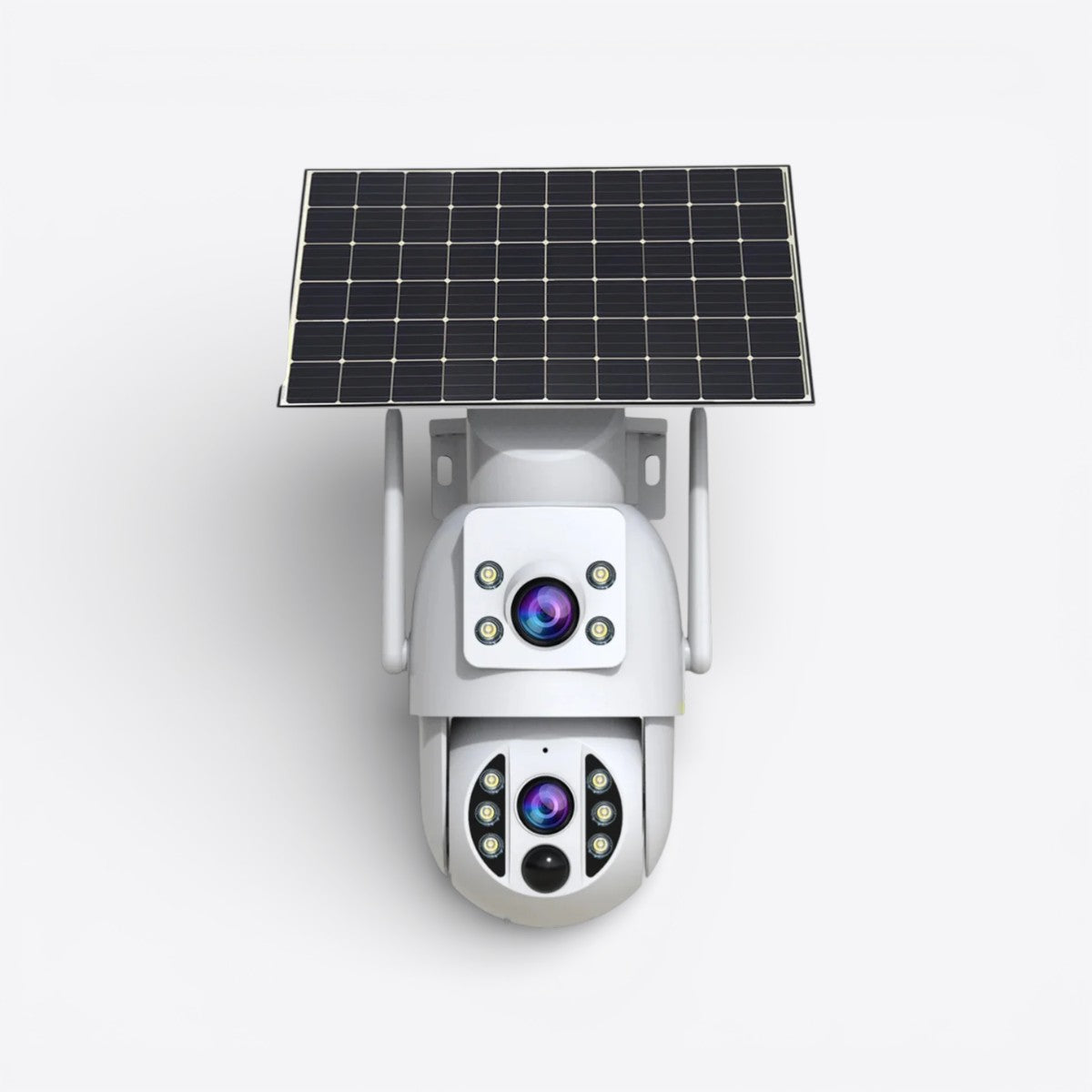 4K Smart Solar Dual-Lens Wi-Fi Camera with Motion Detection and Two-Way Audio