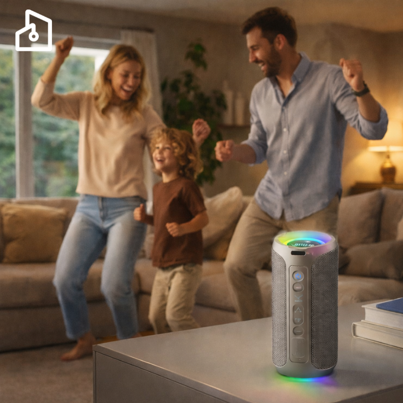 40W Waterproof Portable Bluetooth Speaker with Enhanced Bass