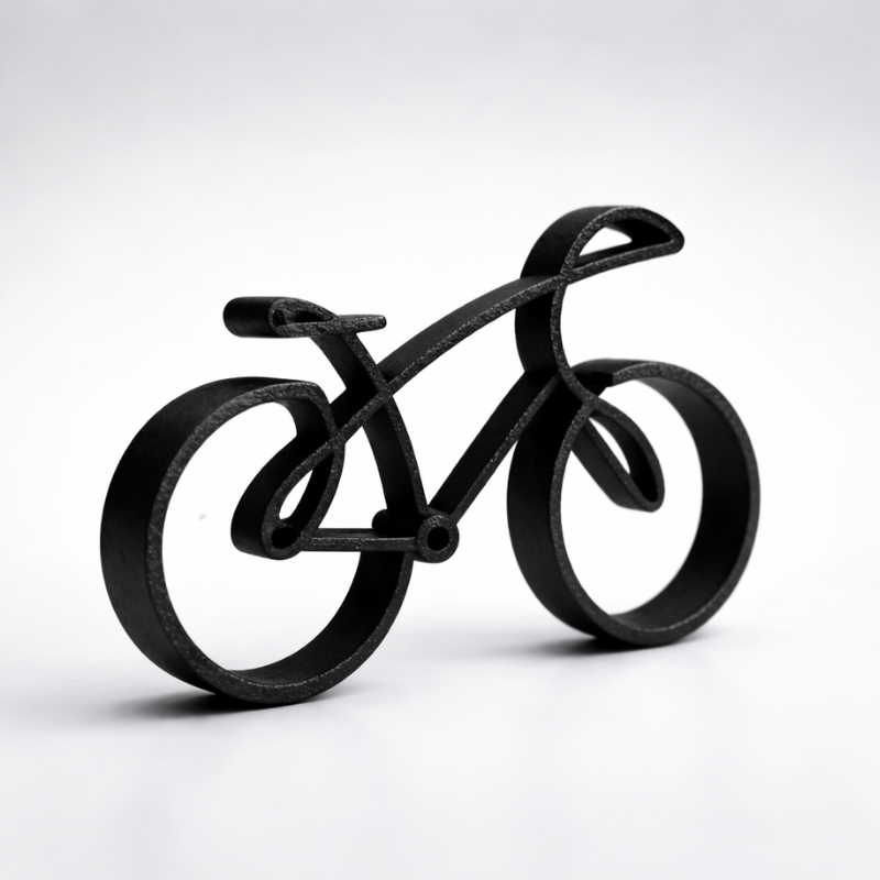 Minimalist Bike Sculpture – Modern Cycling Desk Decor for Home & Office