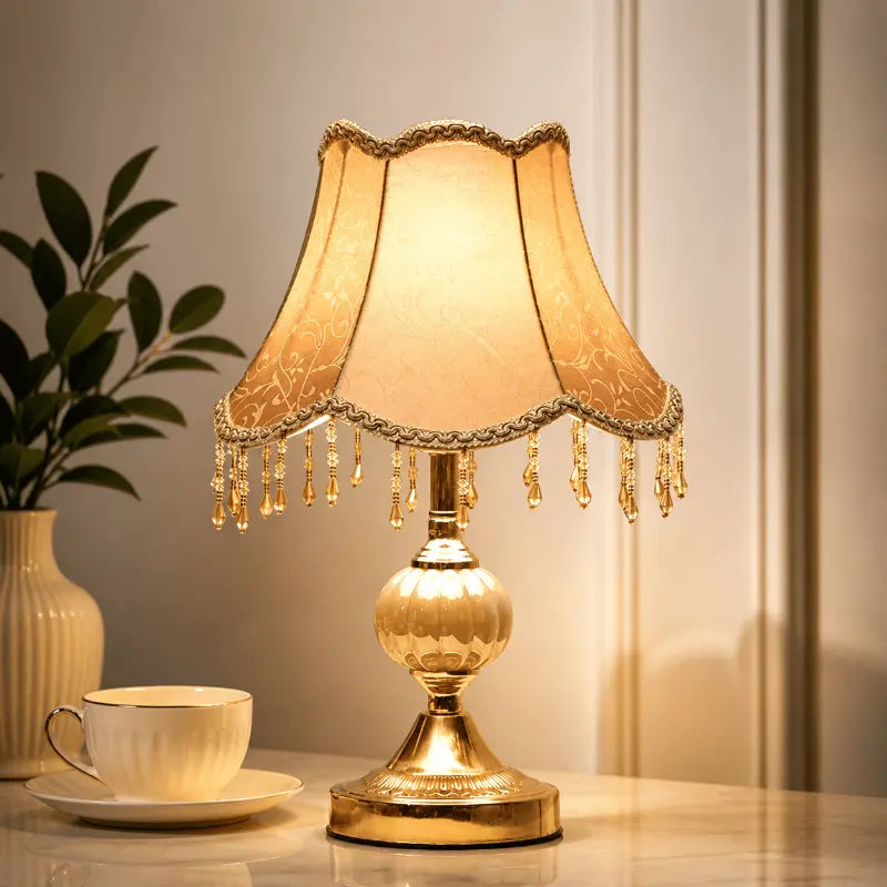 Elegant bedside table lamp for bedroom and living room lighting