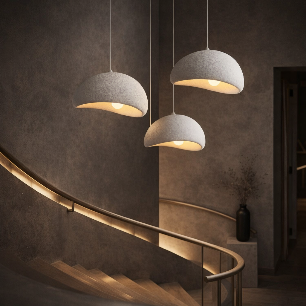 Modern Nordic LED Pendant Light – Wabi Sabi Ceiling Chandelier for Living Room & Bedroom