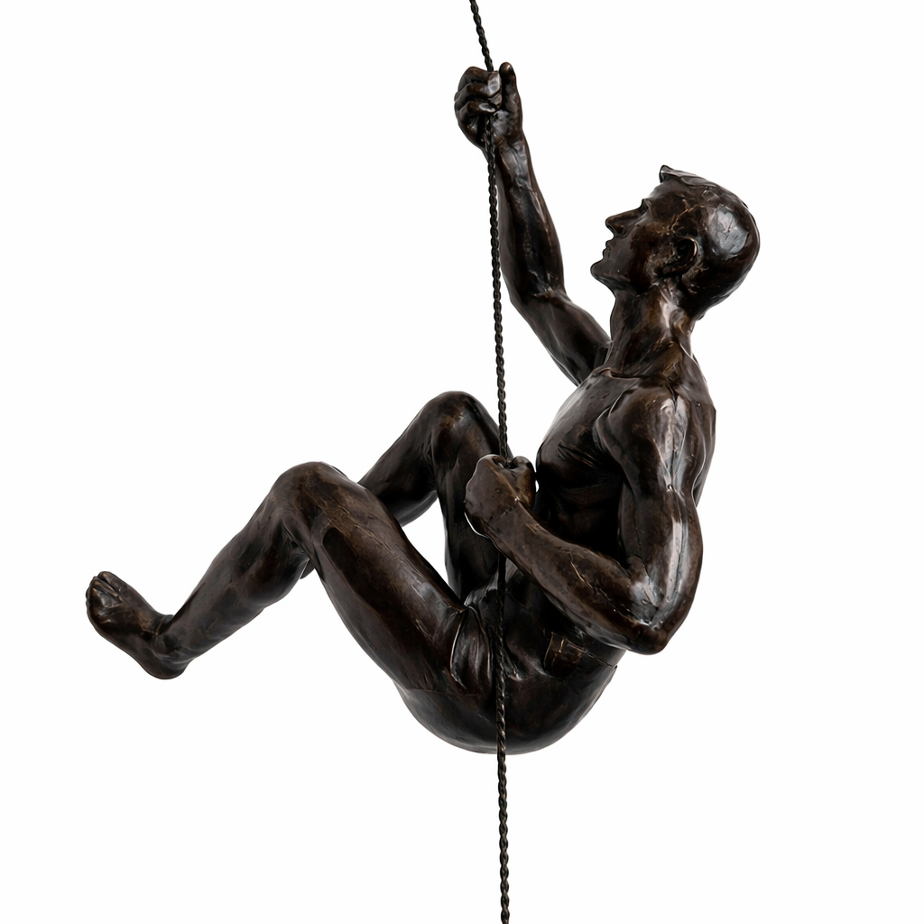 Climbing Man Wall Decor Sculpture