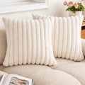 Ultra soft faux rabbit fur cushion cover for living room and bedroom décor