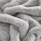Fluffy plush fitted bed sheet for a warm and comfortable bedroom