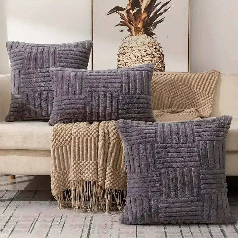 Luxury faux fur cushion cover for living room and bedroom décor