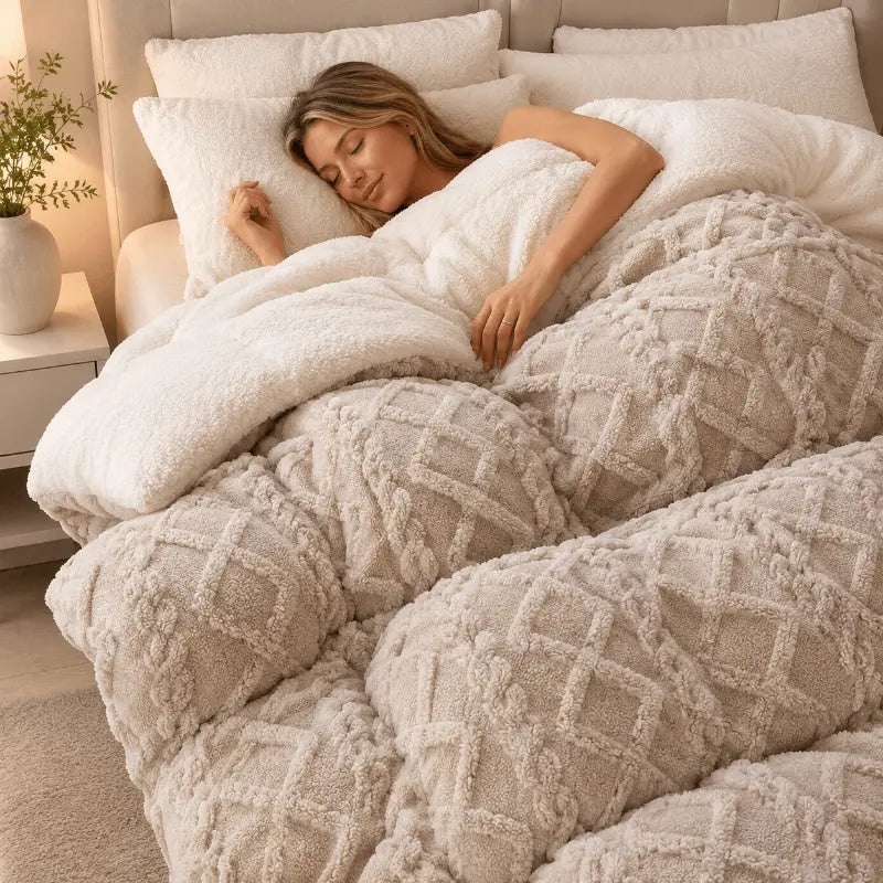 Luxury faux lamb cashmere blanket for living room and bedroom décor
